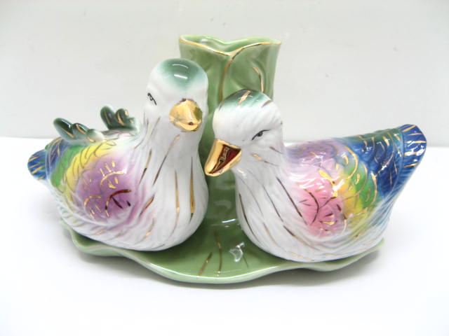 5 New Porcelain Mandarin Duck Vase Statues Figurines - Click Image to Close