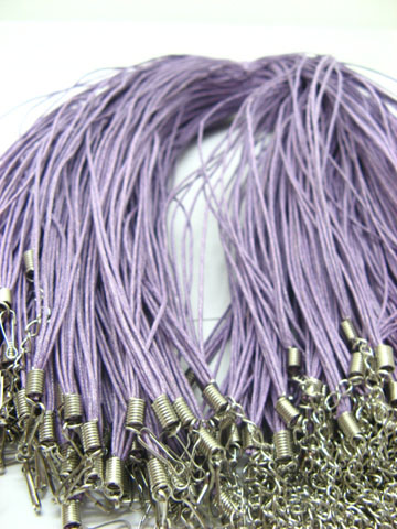 100 Purple Multi-stranded Waxen Strings For Necklace - Click Image to Close