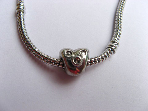 10 Alloy European Heart Thread Beads ac-sp332 - Click Image to Close