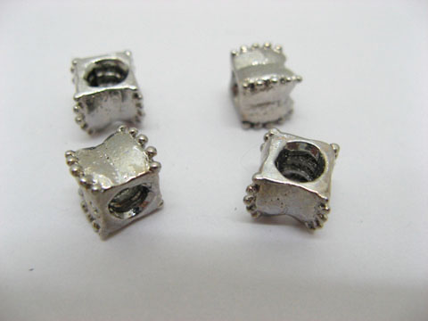 10 Alloy European Cube Thread Beads ac-sp352 - Click Image to Close