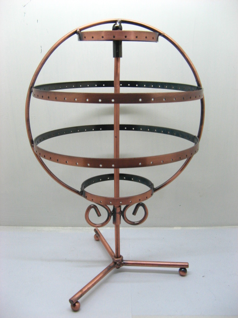 1X Copper Globe Shape Holder Earring Display Rack dis-ea183 - Click Image to Close