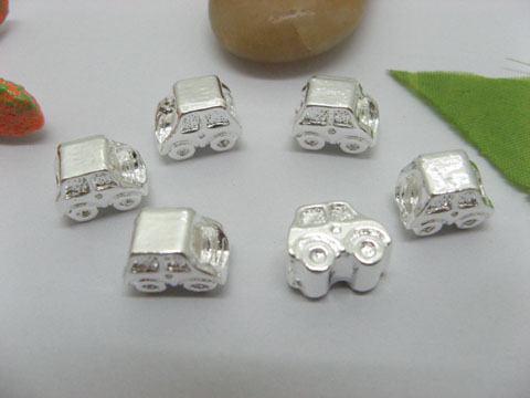 20 Silver Jeep Thread European Beads pa-m100 - Click Image to Close