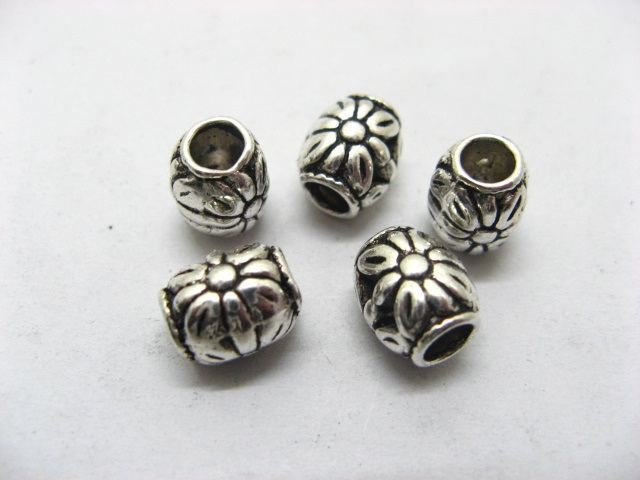 200 Charms Metal Barrel European Beads ac-sp519 - Click Image to Close