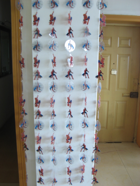 1X Spider-man Cartoon Curtain with Curtain Rod - Click Image to Close