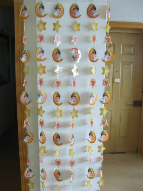 1X Moon Girl Cartoon Curtain with Curtain Rod - Click Image to Close