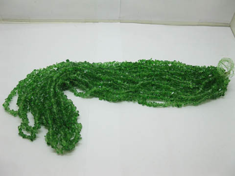 10 Strands Green Loose Glass Chip Beads 90cm - Click Image to Close