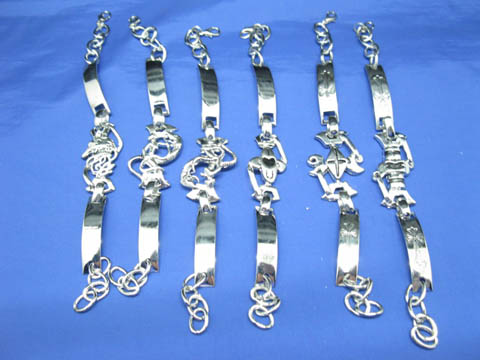 12X Assorted Man's Chain Punk Bracelet Bulk - Click Image to Close