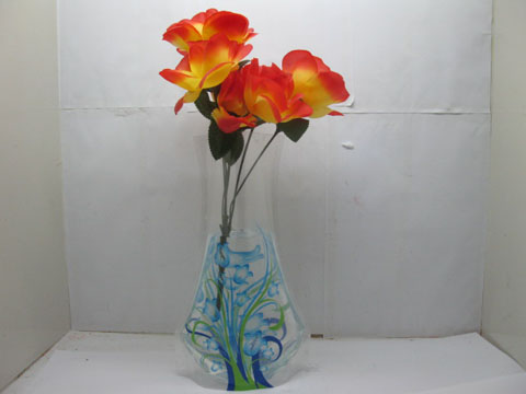 10X Transparent Foldable Recyclable Durable Flower Vase - Click Image to Close