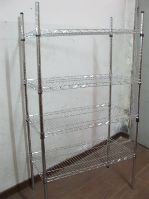 Adjustable 4 Tier Wire Shelving Storage Shelf 87x42x156 - Click Image to Close