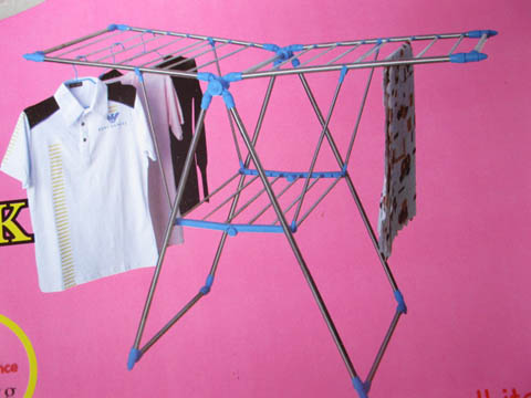 1X Folding Portable Clotheshorse Cloth Hanger 150cm - Click Image to Close