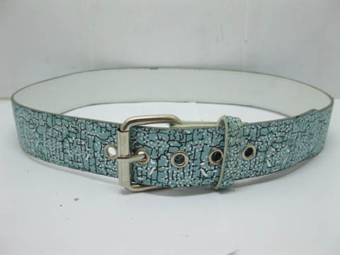 12 Blue Leatherette Waist Belt for Girl 3.2cm Wide - Click Image to Close