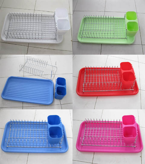 1Pc Dish Rack Plate/Spoon Drainer Stand Hold 12 Plates - Click Image to Close