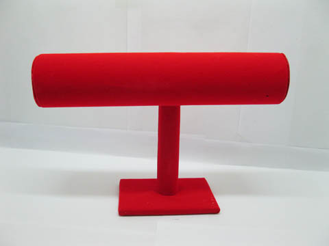 2Pc Red Velvet T-BAR Bracelet Display Rack - Click Image to Close