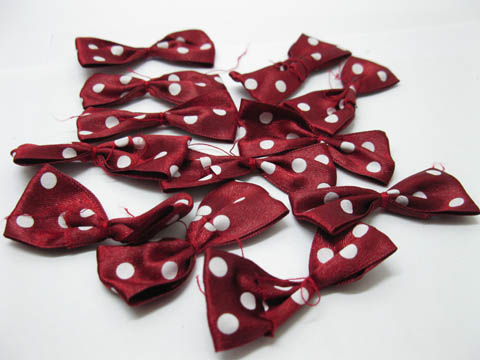 500X Dark Red Bowknot Bow Tie Decorative Embellishments - Click Image to Close