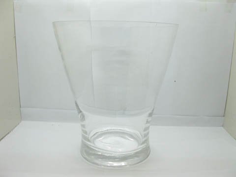 4Pcs Wedding Clear Glass Wide Top Flower Vase 26.5cm high - Click Image to Close