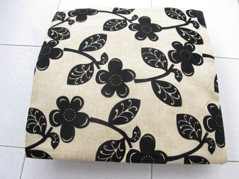 2Pcs HQ Dark Ivory Plum Blossom Hemp Pillow Cushion Covers 43cm - Click Image to Close