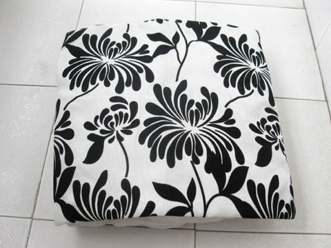 2Pcs HQ White Chrysanthemum Hemp Pillow Cushion Covers 43cm - Click Image to Close