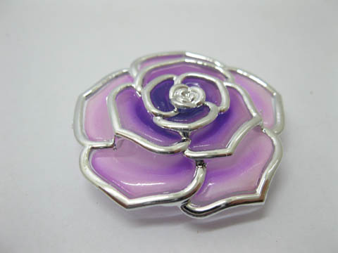 20Pcs Purple Rose Hairclip Jewelry Finding Beads 48mm - Click Image to Close