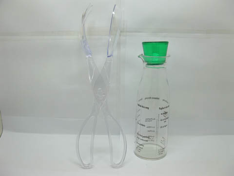 10Set Plastic Kitchen Flask & Tongs Tool Set - Click Image to Close