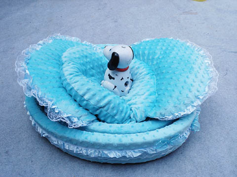 1Set X 2Pcs Skyblue Soft Pet Puppy/Dog/Cat Cushion Pet Bed - Click Image to Close