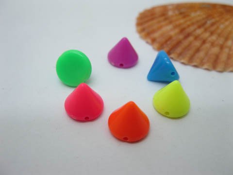 1480 Rock Punk Spike Conical Stud Beads 10mm Mixed - Click Image to Close