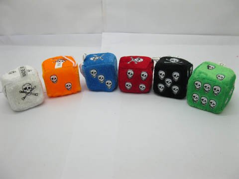 24Pcs Funny Sponge Materials Skull Dice with Sucker Mixed Colo - Click Image to Close