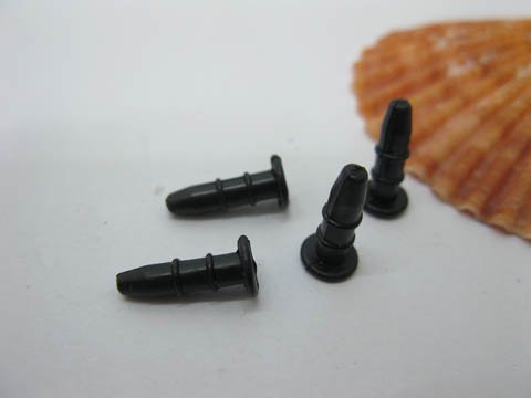 500 Mobile Phone Dustproof Ear Plug Stopper Flat Top Black - Click Image to Close