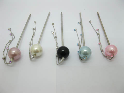 12Pcs Elegant Hair Stick Hair Pins with Rhinestone Mixed - Click Image to Close