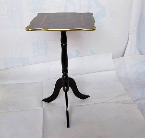 New Wooden Square Side Table on Pedestal - Click Image to Close