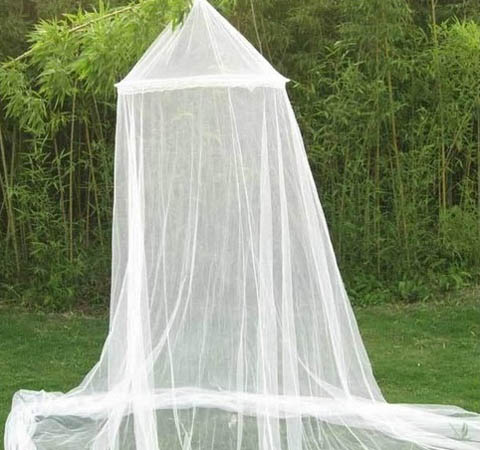 New White Circular Bed Canopy / Mosquito Net - Click Image to Close