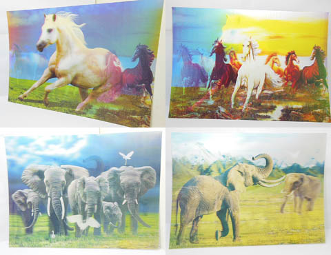 10Pcs Amazing 3D Lenticular Art Photo Picture 28x39cm Assorted - Click Image to Close