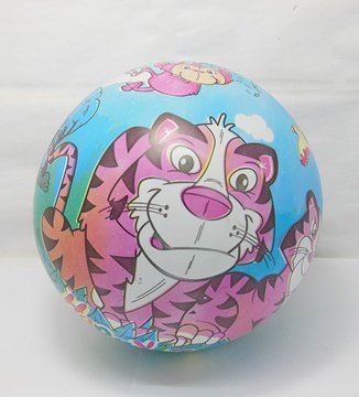 10 Inflatable Jungle Animal Bouncing Balls 22cm Dia. - Click Image to Close