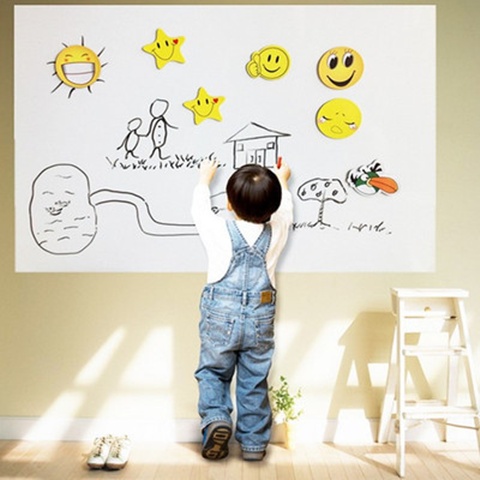 1Pc 200x60cm Education Teach Removable Whiteboard Wall Sticker - Click Image to Close