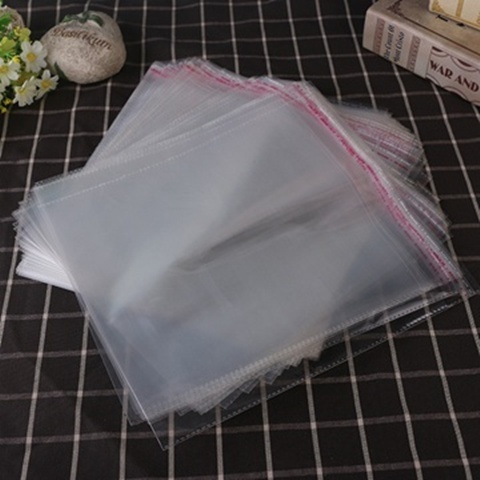 1000Pcs Clear Self-Adhesive Seal Plastic Bags 37x35cm - Click Image to Close