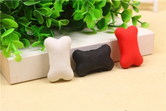 24X Bulk New Bone Shape Erasers Mixed Color - Click Image to Close