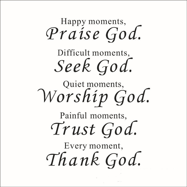 4Pcs Removable Thank God Wall Sticker Art Decal Room Decor 43x60 - Click Image to Close