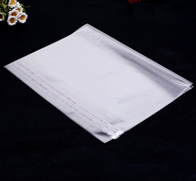 200 Clear Self-Adhesive Seal Plastic Bag 42X24cm - Click Image to Close