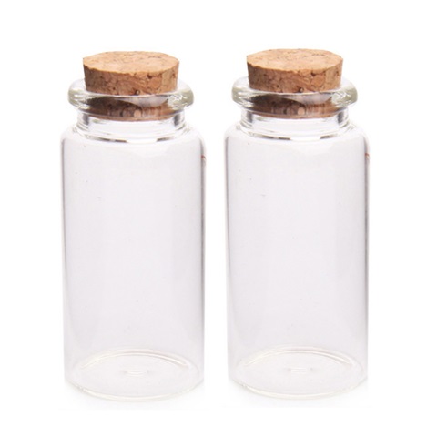 160Sets Empty Glass Storage/Display Bottle/Jar with Cork 20ml - Click Image to Close