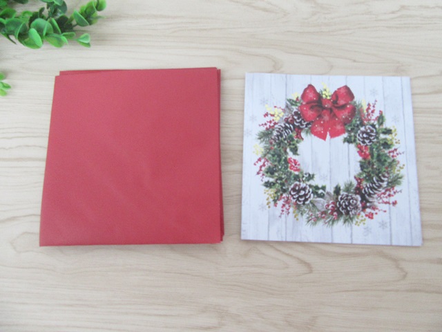 4Packs x 15set Flower Design Christmas Cards with Envelope - Click Image to Close