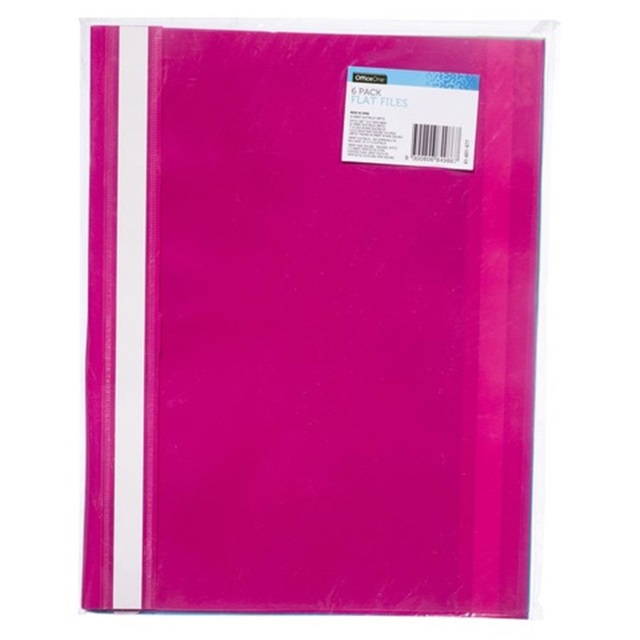 5Pkts x 6Pcs A4 PP Folder Flat Files Mixed Color - Click Image to Close