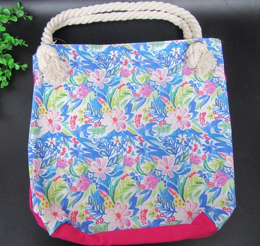 1Pc Cotton Tote Bag Handbag Shoulder Bag Random Color 40x33x16cm - Click Image to Close