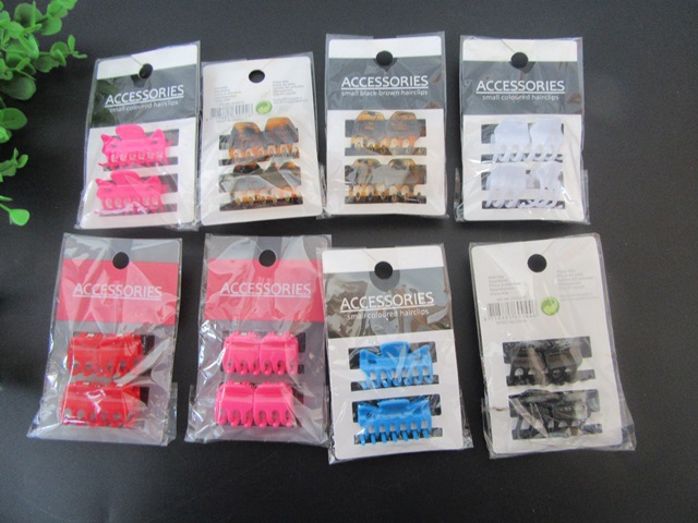 12Packets Plastic Claw Hair Clips Hair Clamp Assorted - Click Image to Close