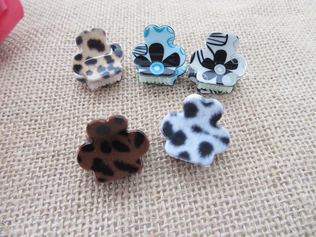 4x12Pcs Mini Flower Hair Claw Hair Clips Hair Clamp Mixed - Click Image to Close