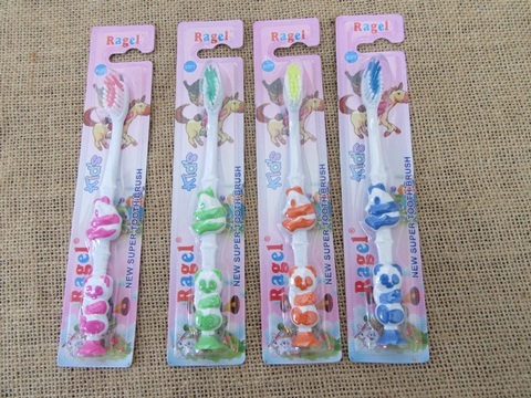 12X New Panda of Kids Morning Kiss Toothbrush Mixed - Click Image to Close