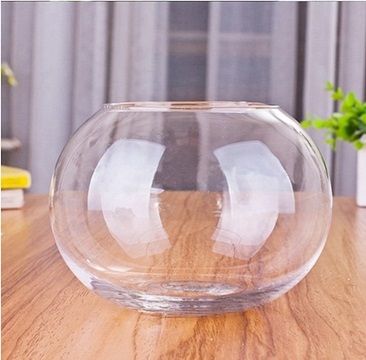 4X Wedding Clear Glass Fish Bowl Vases 20cm High - Click Image to Close