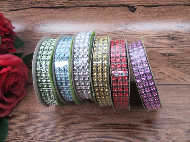 32Rolls Diamond Wrap Ribbon Chain Flower Scrapbooking Craft Wrap - Click Image to Close