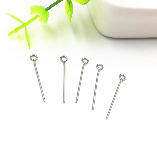 500Gram Silver Plated Eye Pins Jewelry Finding 32mm Long - Click Image to Close