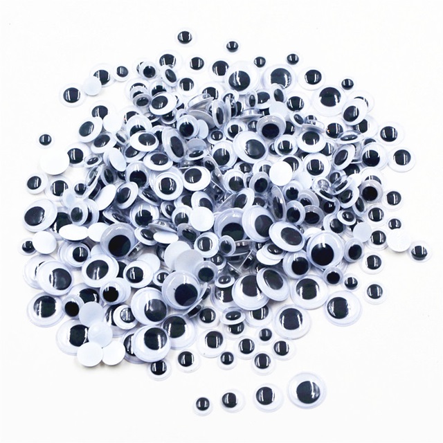 12Pkts X 54Pcs Self-Adhesive Joggle Eyes/Movable Eyes for Crafts - Click Image to Close