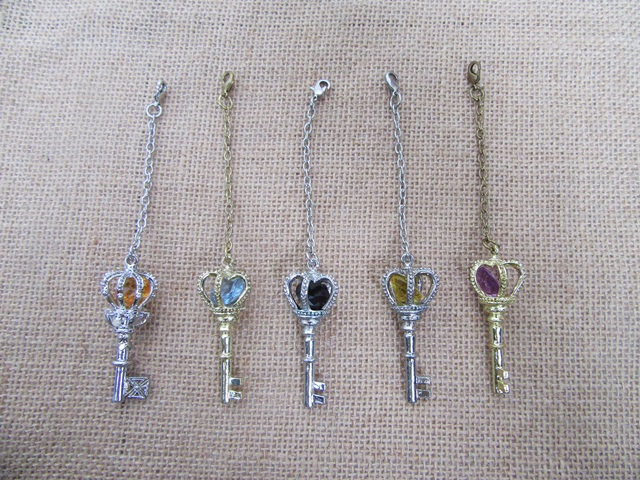 12Pcs Chain or Necklace with Key Pendant Assorted - Click Image to Close