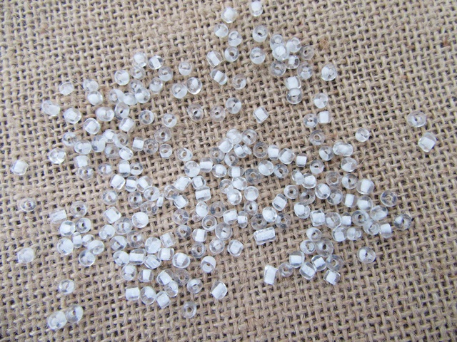 490Grams White Round Glass Seed Beads 2-5mm - Click Image to Close